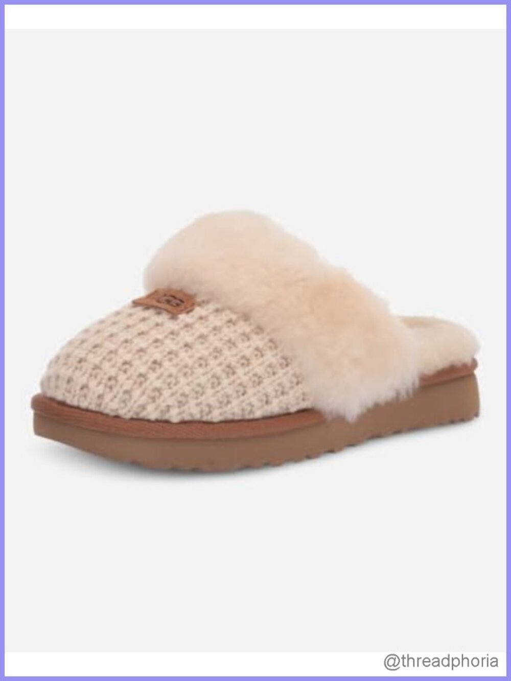 UGG Cozy Slipper Soft Knit Sheepskin Lining Comfort Wear